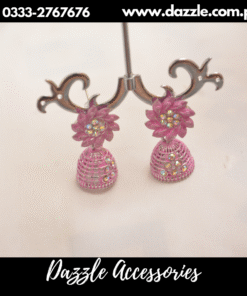 deep pink jhumki