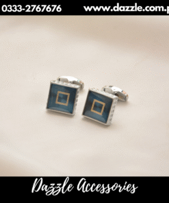 elegant teal blue cufflinks