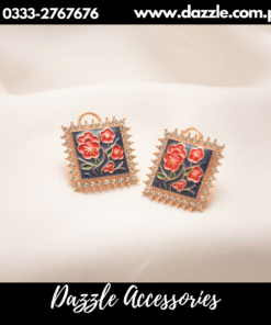 ethnic meenakari Blue studs