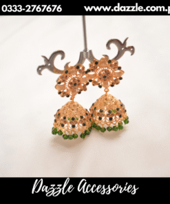 golden green jhumka