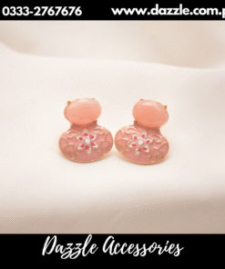gorgeous meenakari pink Studs