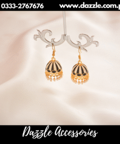 meenakari black jhumki
