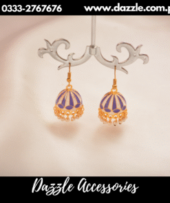 meenakari purple jhumk