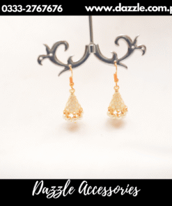 mini cone white jhumki