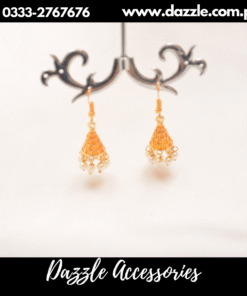 mini cone yellow jhumki