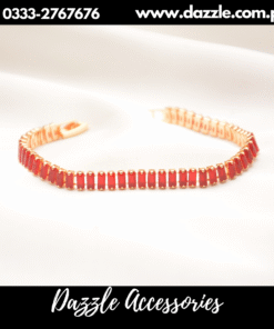 red brick stone bracelet