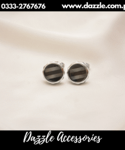 silver black cufflinks