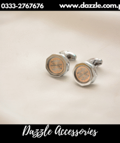 silver shaded cufflinks
