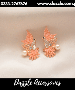 stunning pink bird Studs