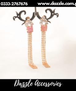 stylish chain drop [each pink stud
