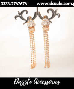 stylish chain drop golden studs