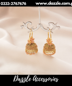 traditional golden jhumka