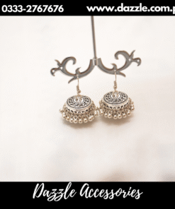 versatile silver pearl jhumki