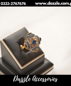 Blue zircon ring