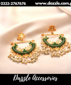 Emerald Ethnic Earrings for Mehndi