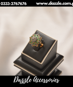 Emerald Floral Ring