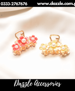 Floral purple peach catcher pair