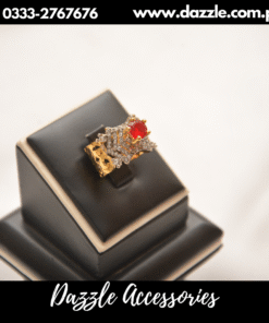 Inspiring red zirconia ring