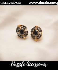 Radiant black Zirconia studs