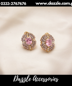 Radiant pink Zirconia studs