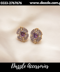 Radiant purple Zirconia studs