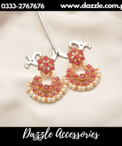 Royal Ruby pearl chaand baali