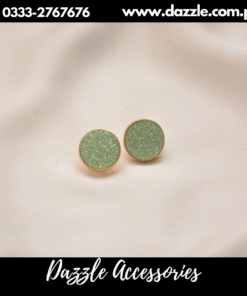 Shimmery mint Green studs