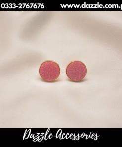 Shimmery pink studs