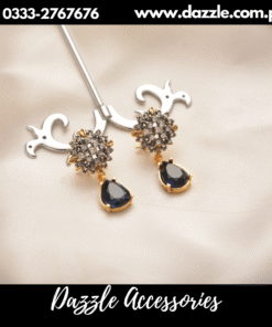 Zirconia Blue Gem drop earrings