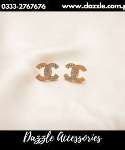 branded champagne zircon studs