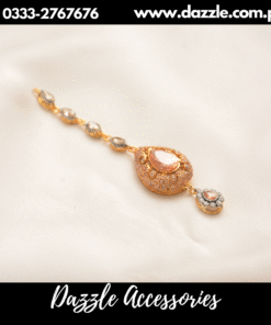 champagne maang tikka