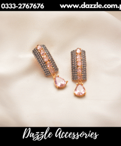 opulent pink Gem Drop Earrings