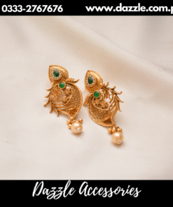 rajkumari green rajwarri earrings