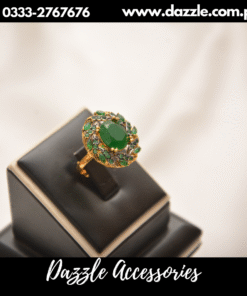 trendy Green gem ring