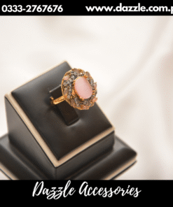 trendy pink gem ring
