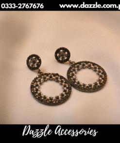 Black Hoop Earrings for her