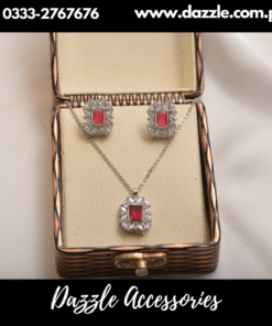 Captivating Red Pendant Set