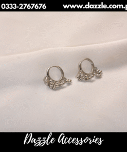 Cute Silver Plated Huggies Baali Earrings
