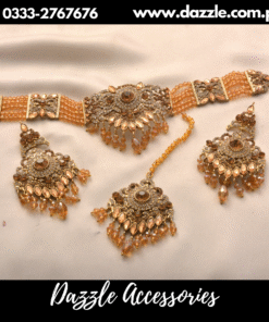 Ethnic skin golden chokar set