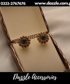 Gold Plated blue studs