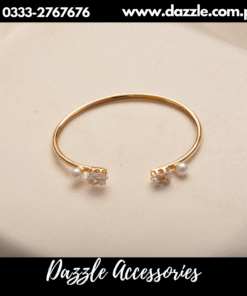Golden Pearl Bangle Bracelert