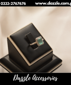 Radiant Mint zircon ring