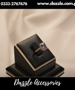 Radiant Purple zircon ring