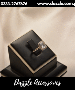 Radiant Silver zircon ring