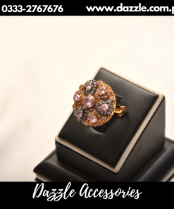 Trendy pink gold ring