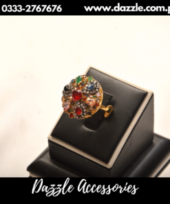 Trendy red gold ring