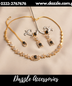 champagne golden black set