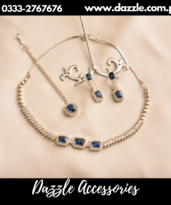 delicate blue silver set
