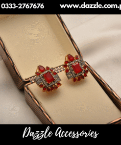 inspirring red zirconia studs