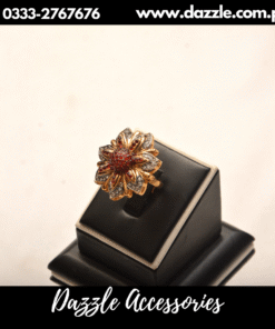 maroon flower ring